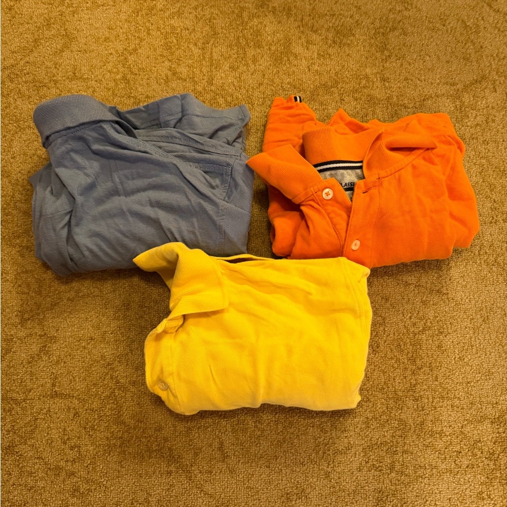 Lot Of Three (3) Polo Shirts Size Large